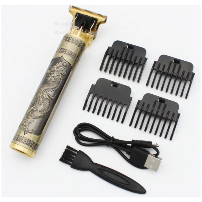 110000651629946.jpg Twinstore34 Vintage T9 Profesyonel Şarjlı Çok Fonksiyonlu Tıraş Makinesi - Görsel 1