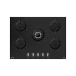 Tommatech TAO7001BG Ankastre Wok Gözlü Gazlı Ocak 70 cm Siyah Cam