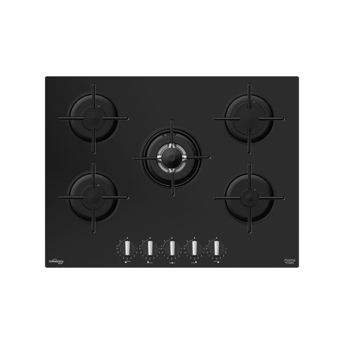 110000653628028.jpg Tommatech TAO7001BG Ankastre Wok Gözlü Gazlı Ocak 70 cm Siyah Cam - Görsel 1