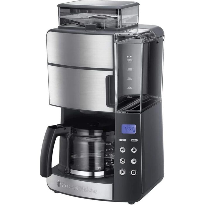 110000654274394.jpg Russell Hobbs 25610-56 Grind & Brew Glass Carafe Coffee Make - Görsel 1