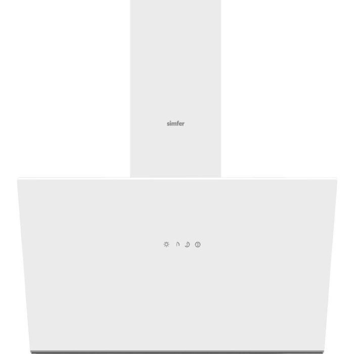 110000654861313.jpg Simfer SD8722 60 cm Eğimli Beyaz Cam Davlumbaz - Görsel 1