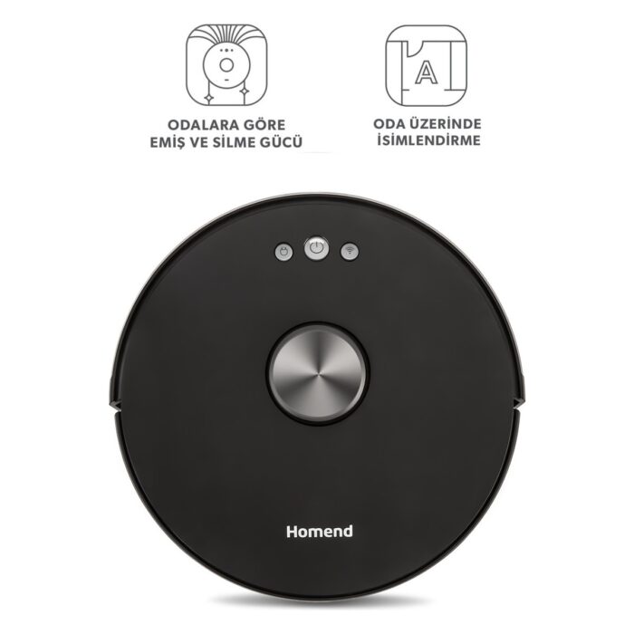 Homend Alex Laser Pro 1283H Moplu ve Haritalamalı Akıllı Robot Süpürge Siyah - Görsel 2