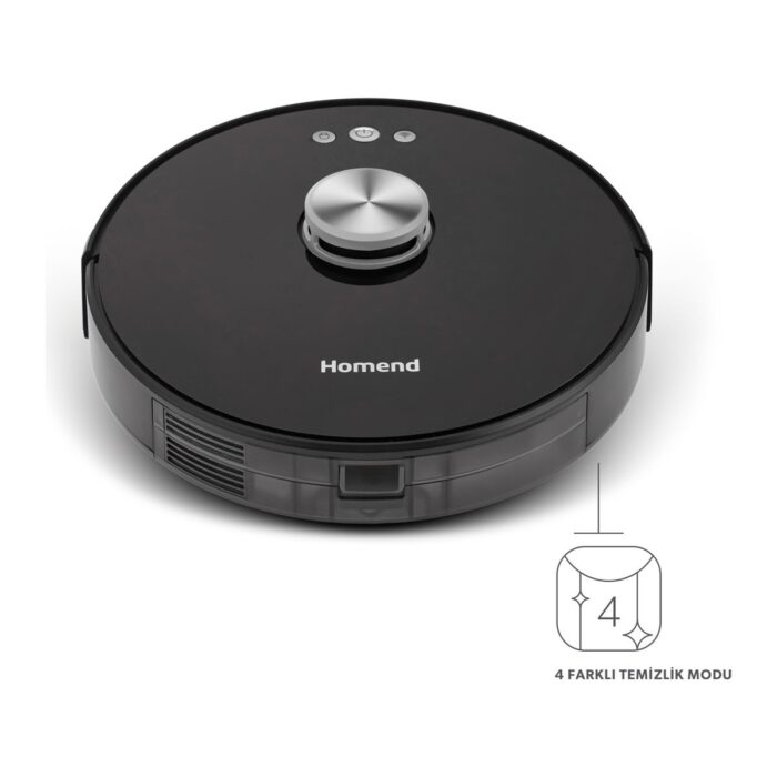 Homend Alex Laser Pro 1283H Moplu ve Haritalamalı Akıllı Robot Süpürge Siyah - Görsel 4