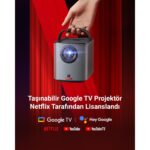 Anker Nebula Mars 3 Air Akıllı Taşınabilir Projeksiyon Cihazı - Netflix Lisanslı - 400 ANSI-Lumen - Native 1080P - Dolby Digital Ses - 150 inç Görüntü - (Anker Türkiye Garantili) - Görsel 2