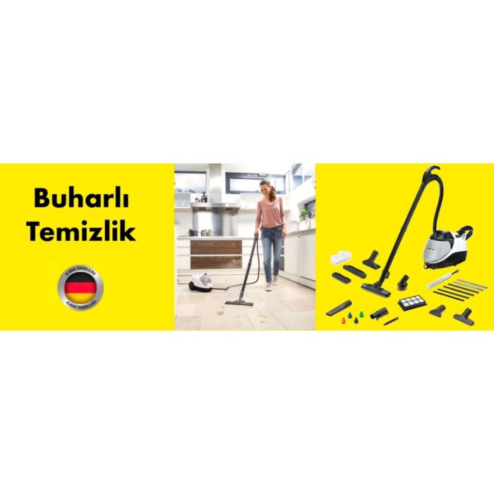 Karcher Sc 4 Easyfix  + Cam Temizleme Aparatı+ Halı Başlığı+ 15 Adet Mikrofiber Bez - Görsel 5