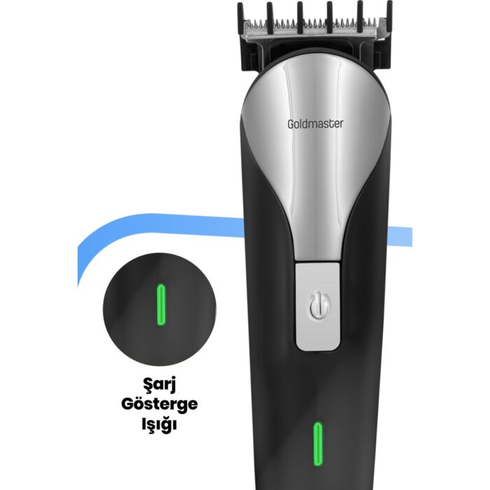 Goldmaster Vip 9'u 1 Arada Erkek Bakım ve Tıraş Seti – Folyo Başlık, Kablosuz, Hızlı Şarj, Saç ve Sakal Kesme, Siyah - Görsel 5