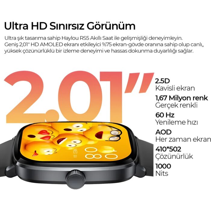 Haylou RS5 Akıllı Saat Gümüş Sesli Görüşme (Haylou Türkiye Garantili) - Görsel 4
