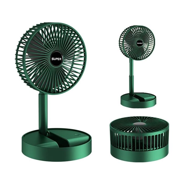 Robeve Masaüstü Vantilatör Şarjlı Vantilatör Yükselebilen Fan Vantilatör Soğutucu Fan Klima Serinletici Fan 3 Kademeli Hız Ayarı Vantilatör - Görsel 1