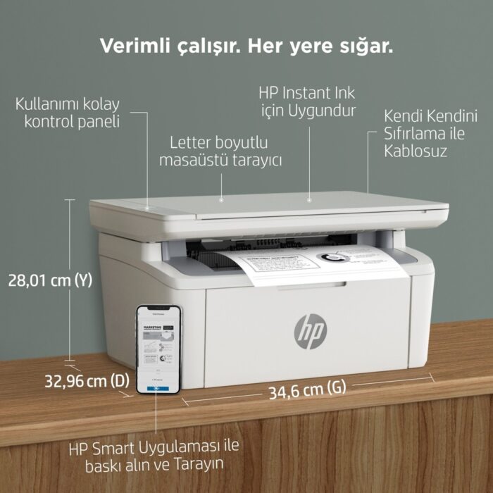 Hp Laserjet Mfp M141CW Tarayıcı, Fotokopi, Baskı, Wi-Fi Lazer Yazıcı 7MD71A - Görsel 5