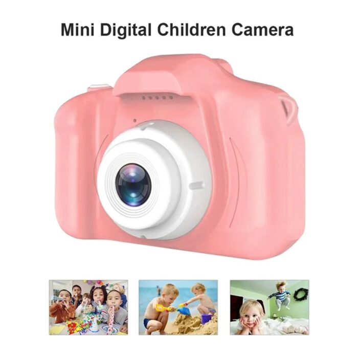 Torima Pembe Renk Mini 1080P Hd Çocuk Kamera Dijital Fotoğraf Makinesi 2.0 Inç Ekran - Görsel 3