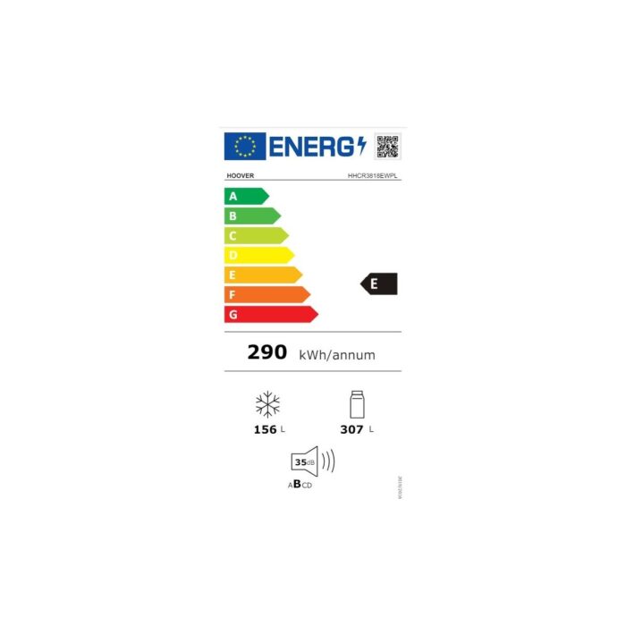 Hoover HHCR3818EWPL E Enerji Sınıfı 463 Lt No-Frost Gardırop Tipi Buzdolabı - Görsel 5