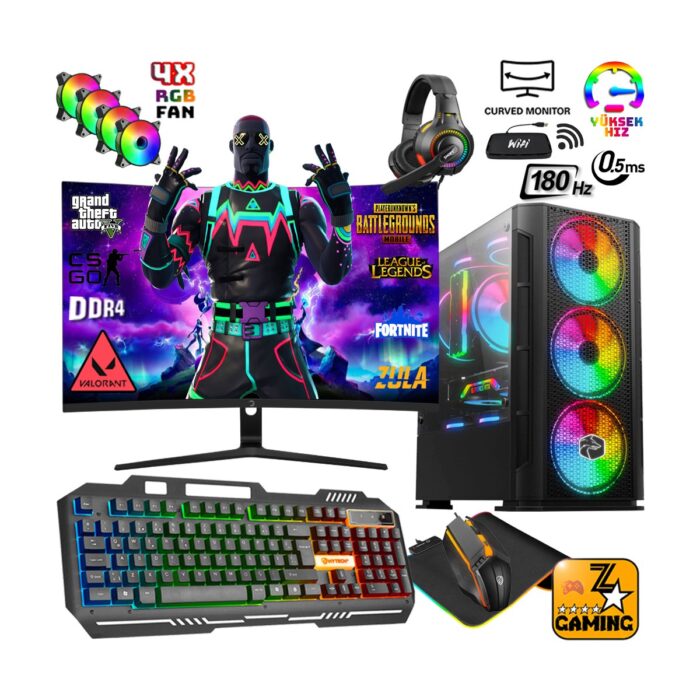 110000684813680.jpg Zeiron Iternal X99 Ryzen 5 3600 32GB 1tb Nvme M.2 SSD RTX3050 27" 165Hz Oyuncu Masaüstü Bilgisayar - Görsel 1