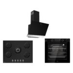 Tommatech TT400 Siyah Ankastre Set TDE6003BG Davlumbaz + TAO7001BG Ocak + TAF6003BSP Fırın