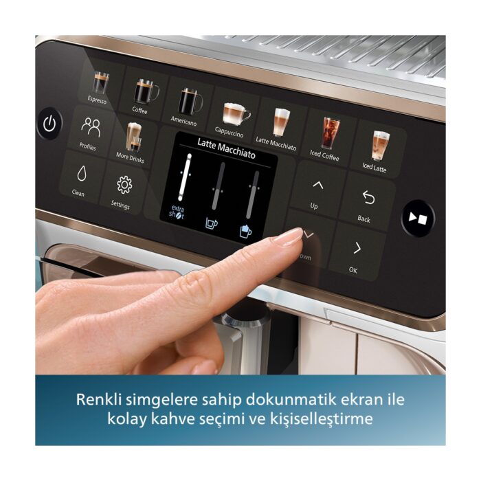 Philips EP5543/80 5500 Serisi LatteGo Tam Otomatik Espresso Makinesi 20 Sıcak ve Soğuk İçecek, Renkli Dokunmatik Ekran, - Görsel 4