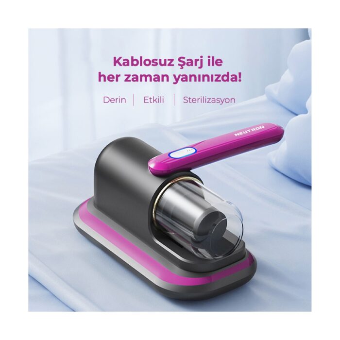 110000694474751.jpg Neutron Anti Alerjen UV Işınlı Şarjlı Yatak ve Koltuk El Süpürgesi - Görsel 1