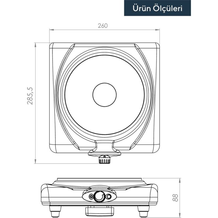 Kumtel Siyah Elekti̇ri̇kli̇ Setüstü Hotplate Ocak LX-7011 - Görsel 3