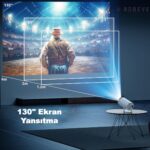 Robeve Mini Projeksiyon Taşınabilir Projeksiyon Cihazı Hd Projeksiyon Cihazı Android 11 Android Tv Projeksiyon Cihazı Ev Sinema Projeksiyon Akıllı Hoparlörlü Projeksiyon Wifi Bluetooth Taşınabilir - Görsel 5