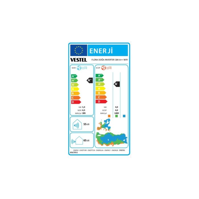 Vestel Flora Doğa Inverter 184 A++ WIFI Klima - Görsel 4
