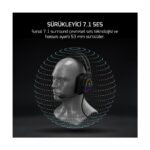 GamePower Kyruse Gri 7.1 Surround RGB Gaming Titreşimli Kulaklık - Görsel 2