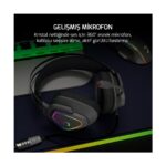 GamePower Kyruse Gri 7.1 Surround RGB Gaming Titreşimli Kulaklık - Görsel 3