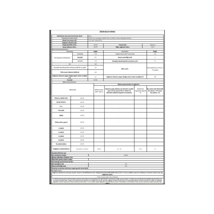 Beko 7375 JEB 7 Bölmeli Derin Dondurucu - Görsel 5