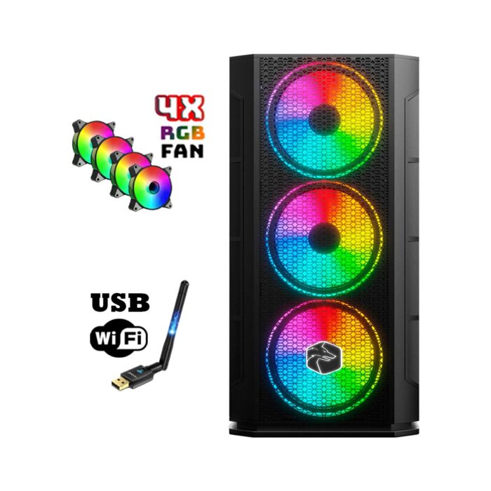 Zeiron FX60 Intel Core i5 3470 16GB Ram 256GB SSD + 1TB HDD 4GB RX550 24" Oyuncu Masaüstü Bilgisayar - Görsel 4