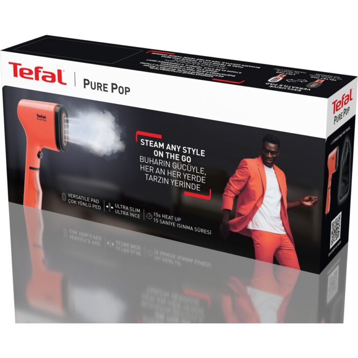 Tefal DT2022 Pure Pop Kırışıklık Giderici 1300 Watt Buharlı Düzleştirici Ütü - Kırmızı - Görsel 5