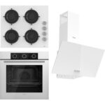 Ferre Flowart Basıc Serisi Beyaz Ankastre Set (CS206 + XE62CB + D087 )