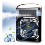 Aet Masaüstü Taşınabilir Buzlu Vantilatör Su Soğutmalı LED Işıklı Soğutucu Fan Aır Cooler Fan