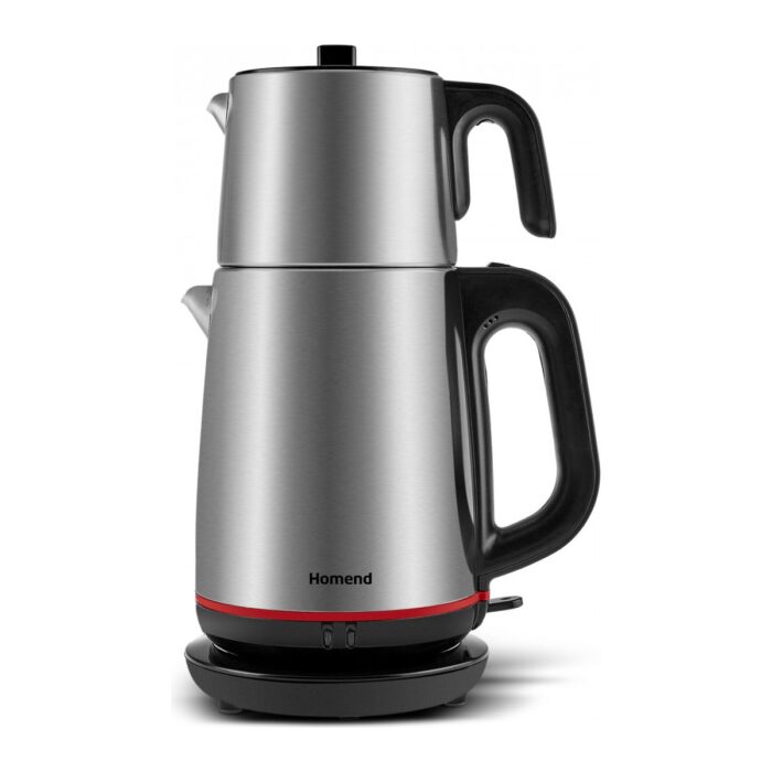 Homend Royaltea 1711h Çay Makinesi 1 l Demlik 1,9 l Su Isıtıcı Kapasiteli Çelik İnox Siyah Tasarım - Görsel 2