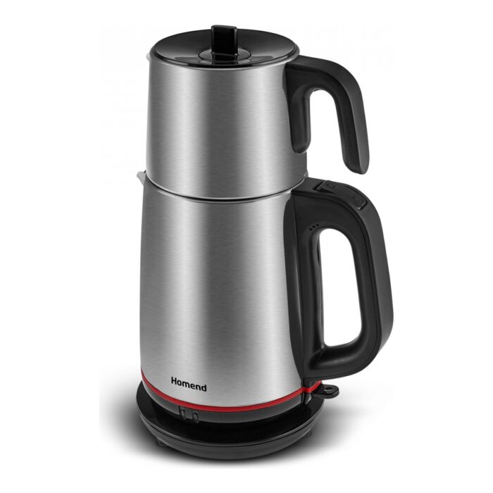 Homend Royaltea 1711h Çay Makinesi 1 l Demlik 1,9 l Su Isıtıcı Kapasiteli Çelik İnox Siyah Tasarım - Görsel 3