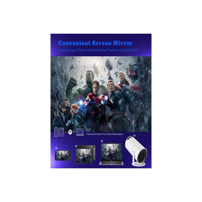 Deanb Dahili Wifi, Bluetooth, Netflx, Youtube 1280/720P 4K Full Hd Projeksiyon Android Sinema Sistemi - Görsel 3