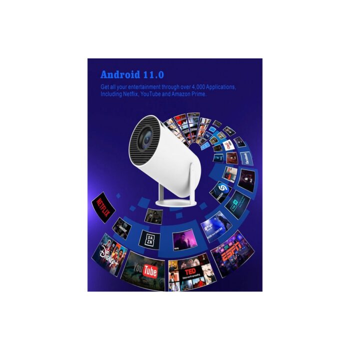 Deanb Dahili Wifi, Bluetooth, Netflx, Youtube 1280/720P 4K Full Hd Projeksiyon Android Sinema Sistemi - Görsel 4