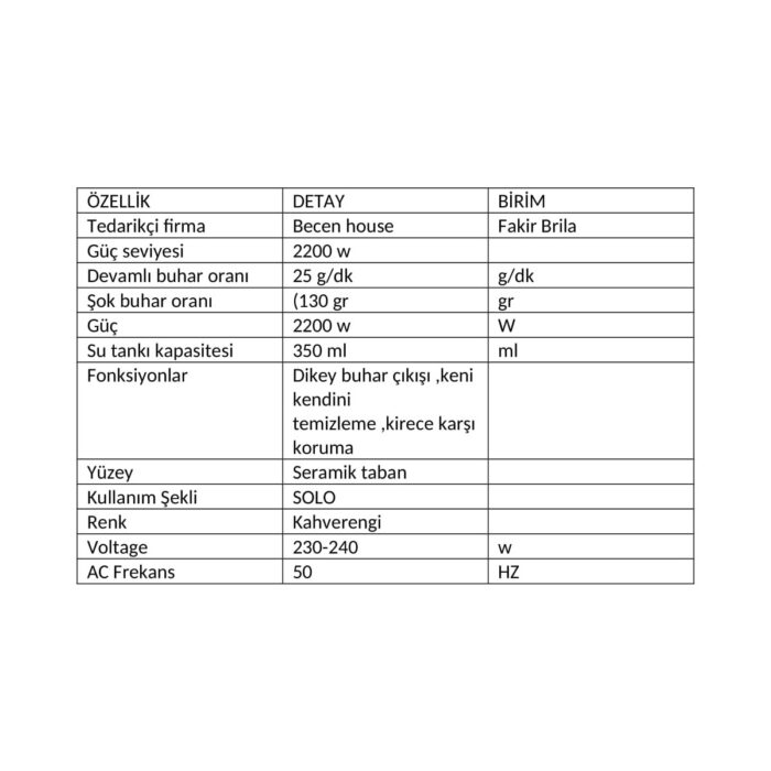 Fakir Brila Buharlı Ütü Kahverengi - Görsel 2