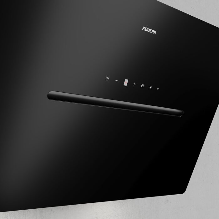 Kügerr D8 60 cm Siyah Cam Ankastre Sessiz Davlumbaz - Görsel 3