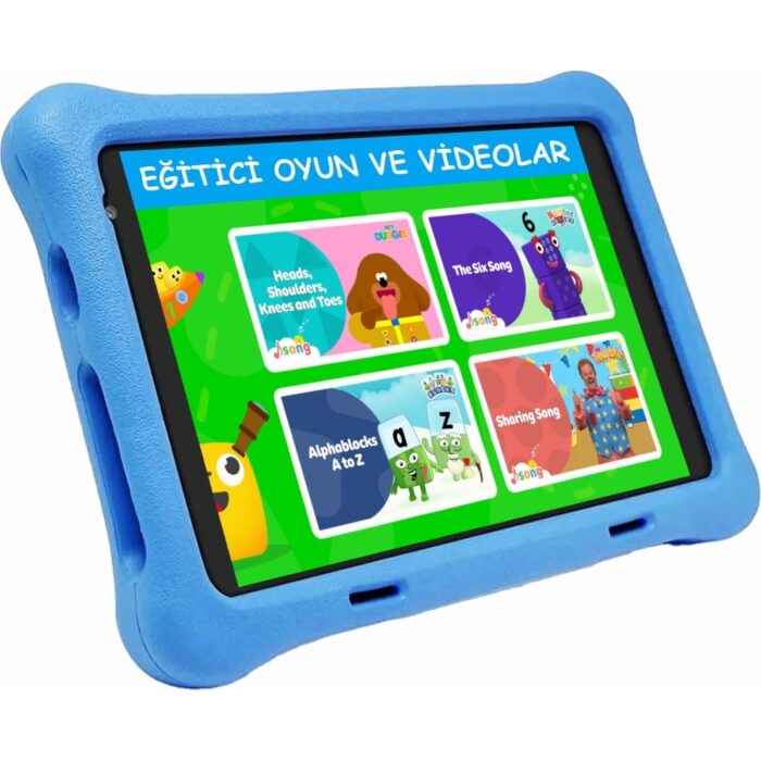 Npo 8" IPS Ekran 4gb 64GB Android 13.0 A133P 1.8ghz Antişok Çocuk Tableti Kids Tablet Mavi RS407+ - Görsel 1