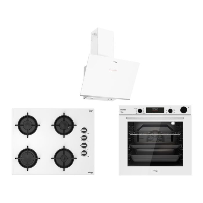 110000722581482.jpg Tommatech TT300 Beyaz Ankastre Set TDE6004WG Davlumbaz + TAO6001WG Ocak + TAF6004WSP Fırın - Görsel 1