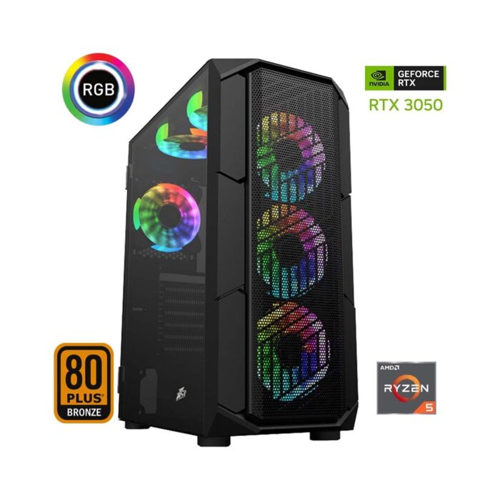 Xaser XSR597 Ryzen 5 5600 16GB Ram 512GB M.2 Nvme SSD 6gb RTX3050 27"curved 180Hz Oyun Bilgisayarı - Görsel 2