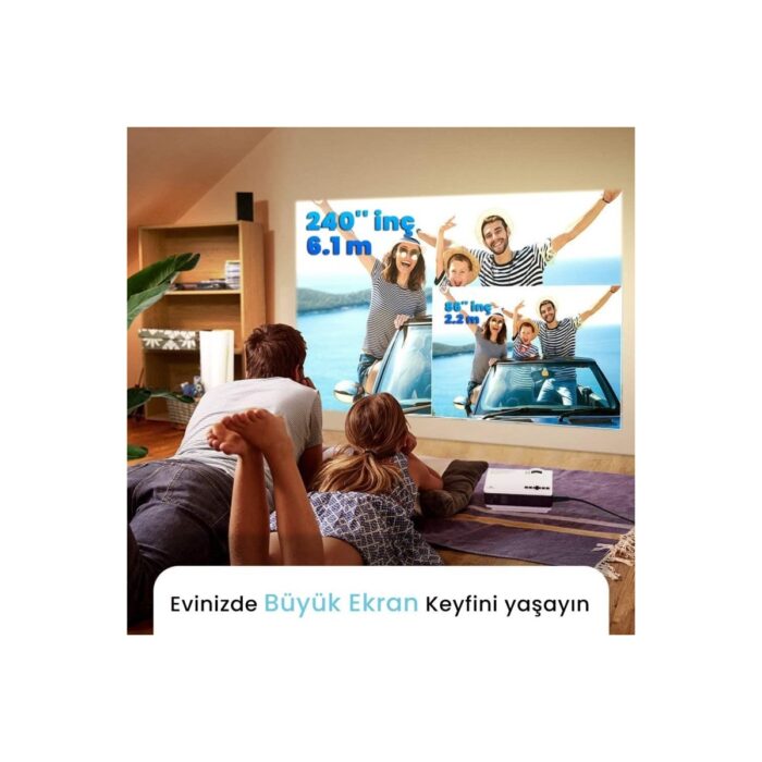 VANKYO Leisure 410 5G WiFi Projeksiyon Cihazı - 1080P Destekli - 240 İnç Yansıtma - Dahili Hoparlör - PS5/PS4/XBOX/HDMI - Görsel 4