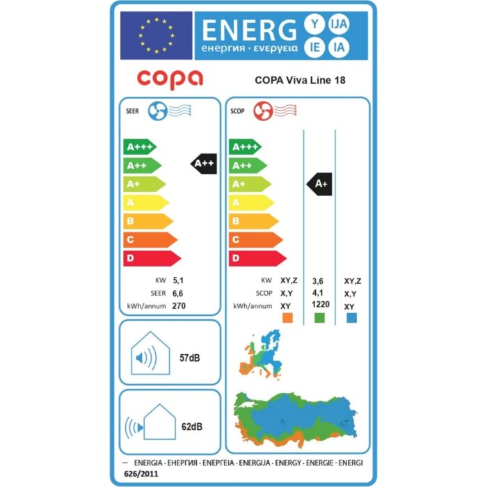 Copa Viva Line A++ 18000 Btu Inverter Klima - Görsel 4