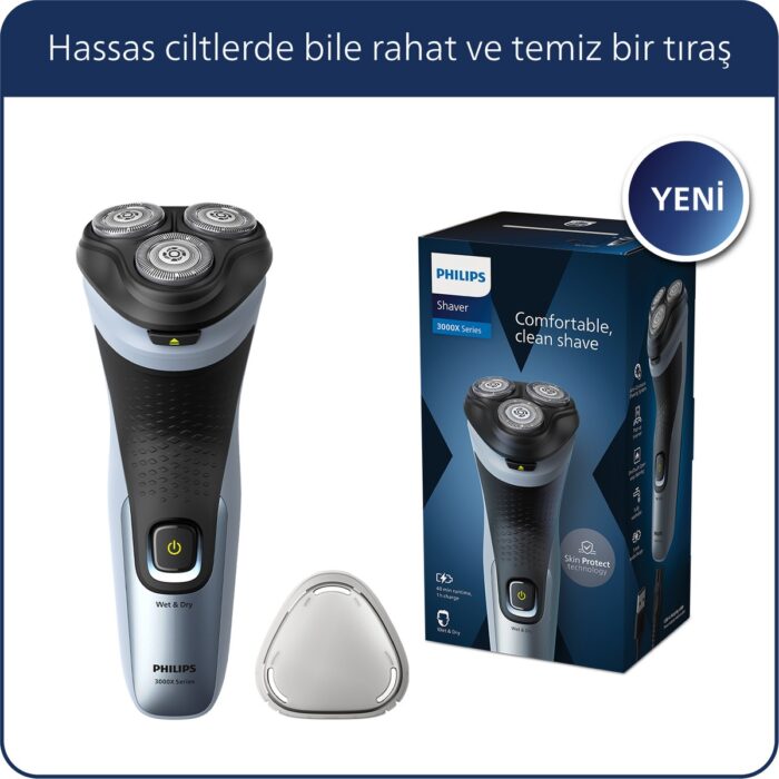 Philips 3000X Serisi Islak & Kuru Elektrikli Tıraş Makinesi -  X3063/00 - Görsel 2