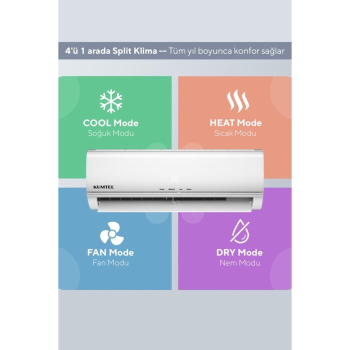 Kumtel Matsu Kmsac-18  A++ 18.000 Btu Inverter Duvar Tipi  Split Klima - Görsel 4