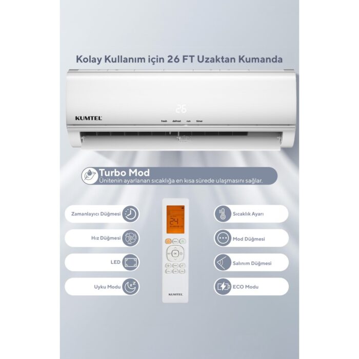 Kumtel Matsu Kmsac-18  A++ 18.000 Btu Inverter Duvar Tipi  Split Klima - Görsel 5