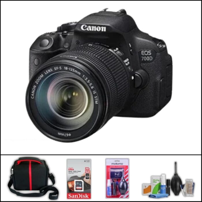 Canon Eos 700 D + 18-135 mm Is Stm Lens Dslr Fotğraf Makinesi (Çanta + 32 GB Sd Kart + Temizlik Kiti Hediyeli) - Görsel 1