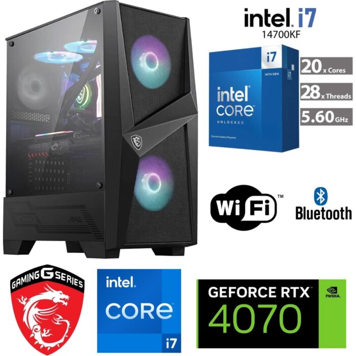 Belirtilmemiş DDR5 GAMİNG PC / 12 GB RTX4070 / i7 14700KF (i7 14.NESİL) / 32 GB DDR5 6000 MHZ RAM / 1 TB M.2 SSD / SIVI SOĞUTMALI / WİN11 PRO - Görsel 1