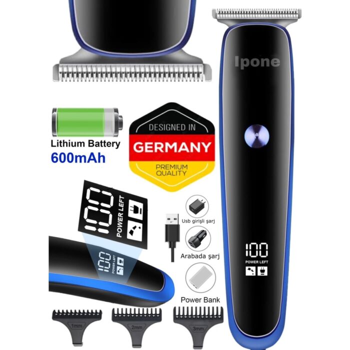 110000743802665.jpg Ipone X-Man Dijital Göstergeli Sakal Ense Lazer Öncesi Tüm Vücut Tüy Alma Tıraş Makinesi X-Man Tıraş - Görsel 1