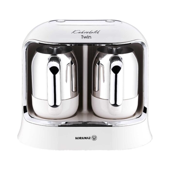 110000744907027.jpg Korkmaz A861-08 Kahvekolik Twin Kahve Makinesi Vanilya/krom - Görsel 1