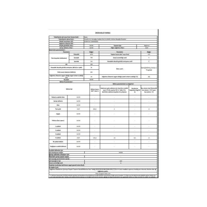 Beko 670475 Eı E Enerji Sınıfı 475 lt No Frost Buzdolabı - Görsel 5