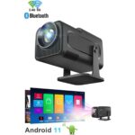 Torima HY320 Siyah Taşınabilir Sinema Projektörü 4K 1080P Ev Sineması Bluetooth Android Akıllı Projeksiyon Wifi - Görsel 2