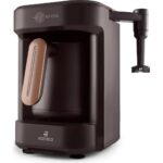 Karaca Hatır Barista Türk Kahve Makinesi – 5 Fincan, Süt Köpürtme ve Sütlü İçecek Hazırlama Özellikli, Kolay Temizlenen Ceviz Kahverengi - Görsel 2